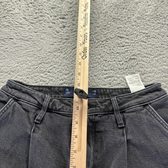 Vintage Hollister Jeans Women 7 Black Cotton Denim Straight Dad Stretch Hi-Rise - Picture 3 of 11